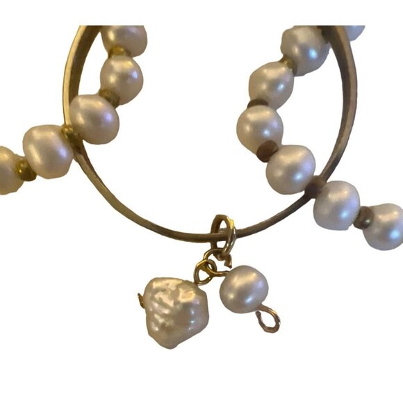 VTG Auth Mix Pearl Freshwater Pearl Necklace Bracelet Goldplated Charm Extender - Picture 7 of 13